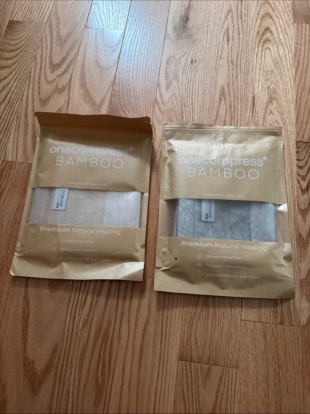 Onecompress Premium Natural Healing Bamboo Knee Sleeve NWT Size XL - Bundle of 2